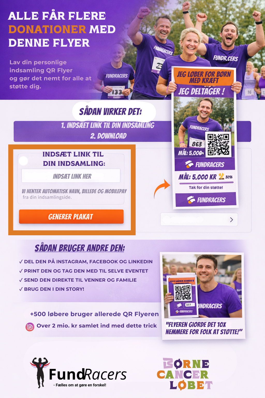 FundRacers QR Plakat generator
